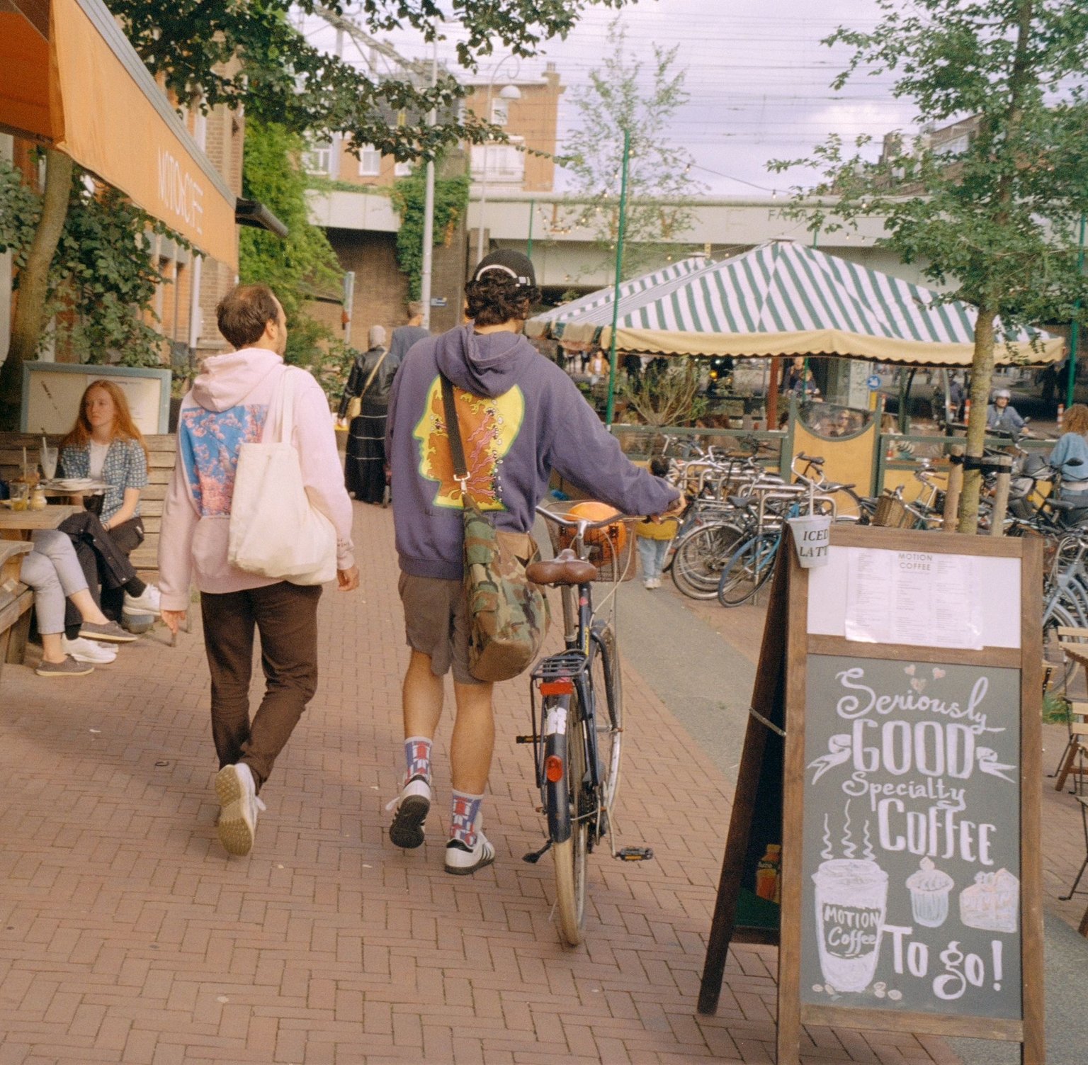 Young people walking in the streets of Amsterdam